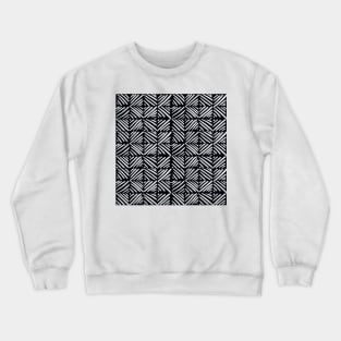 Monochrome Square Stripes Pattern Crewneck Sweatshirt